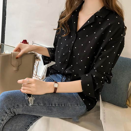 Out-Shine | Chic long sleeve with dots