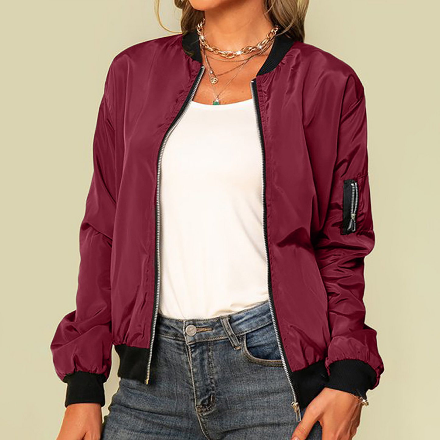 Out-Shine | Chic Bomber Jacket for Women