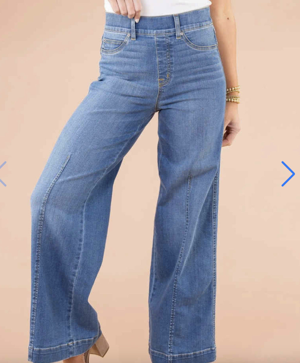 Out-Shine | High-Waist Elastic Wide Leg Jean for Women