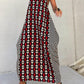 Out-Shine | Black - Beige Stripes, Long Dress