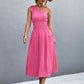 Out-Shine | Asymmetrical One Shoulder Smocked Waist Midi Dress