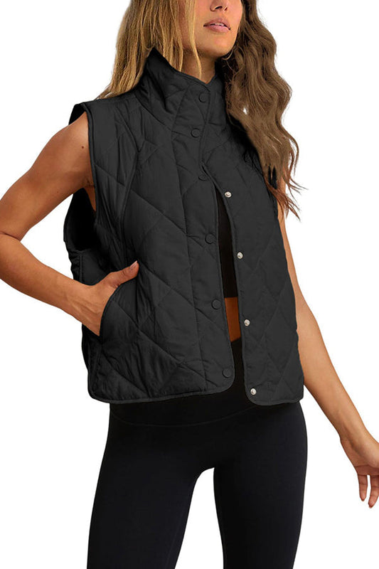 Out-Shine | Cotton Stand-Collar Lightweight Button-Up Vest