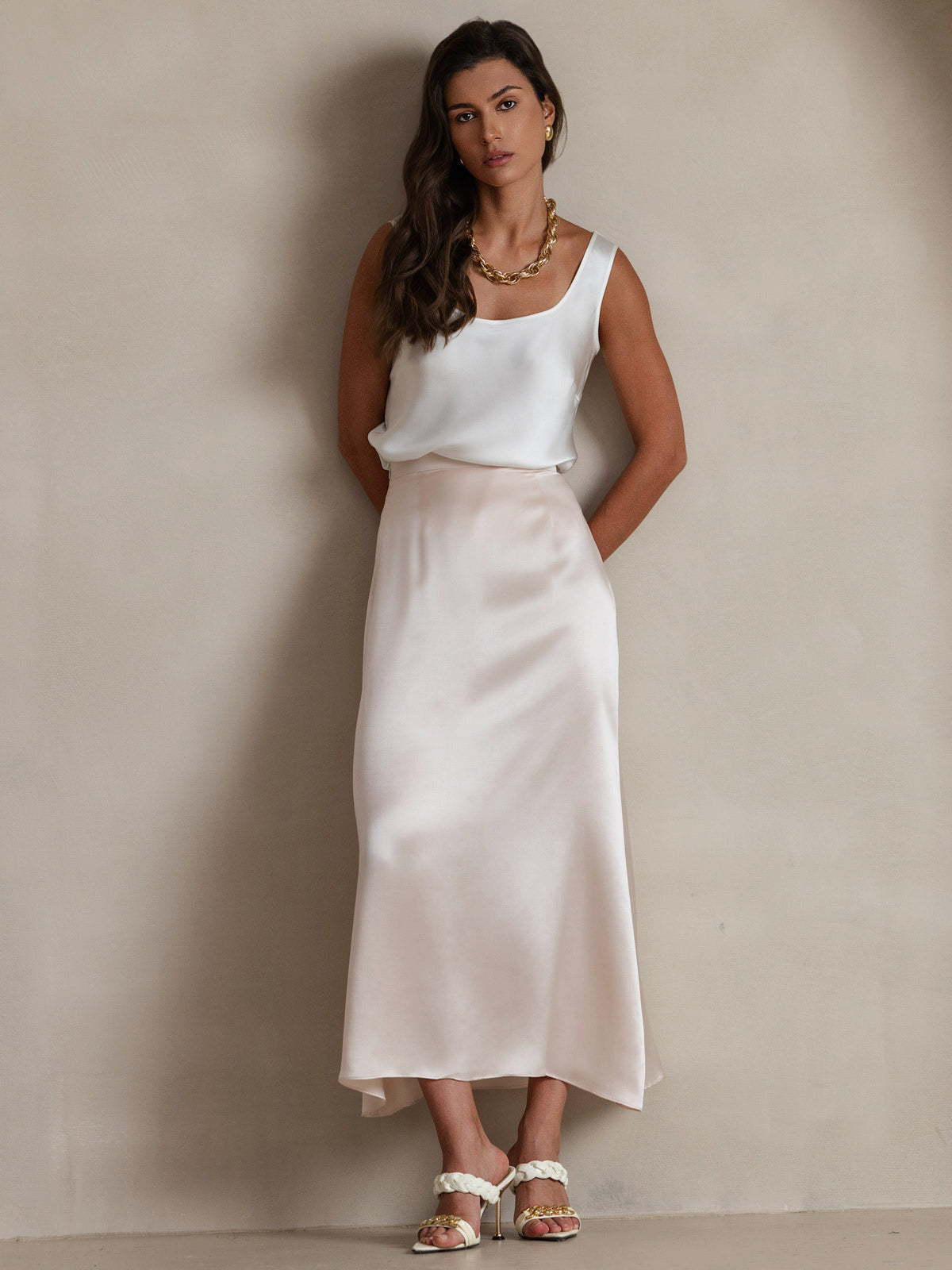 Out-Shine | Silk Scoop-Neck Tank Top