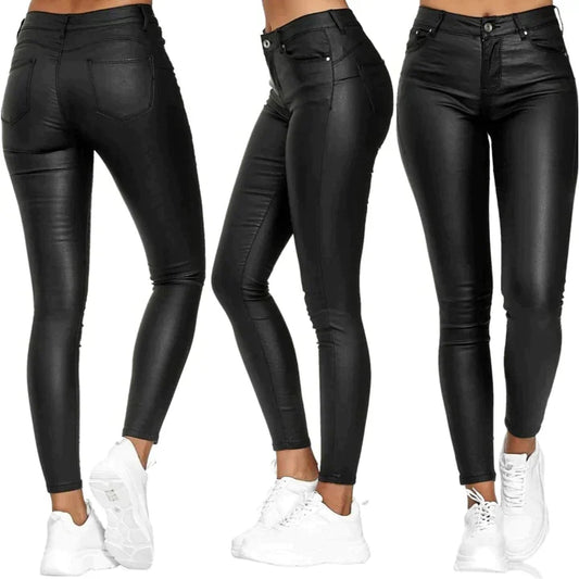 Out-Shine | Women's Stretchable Pants Leather