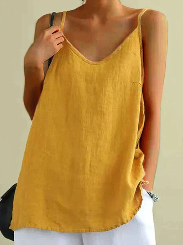 Out-Shine | Casual Summer Linen Sleeveless Blouse for Women