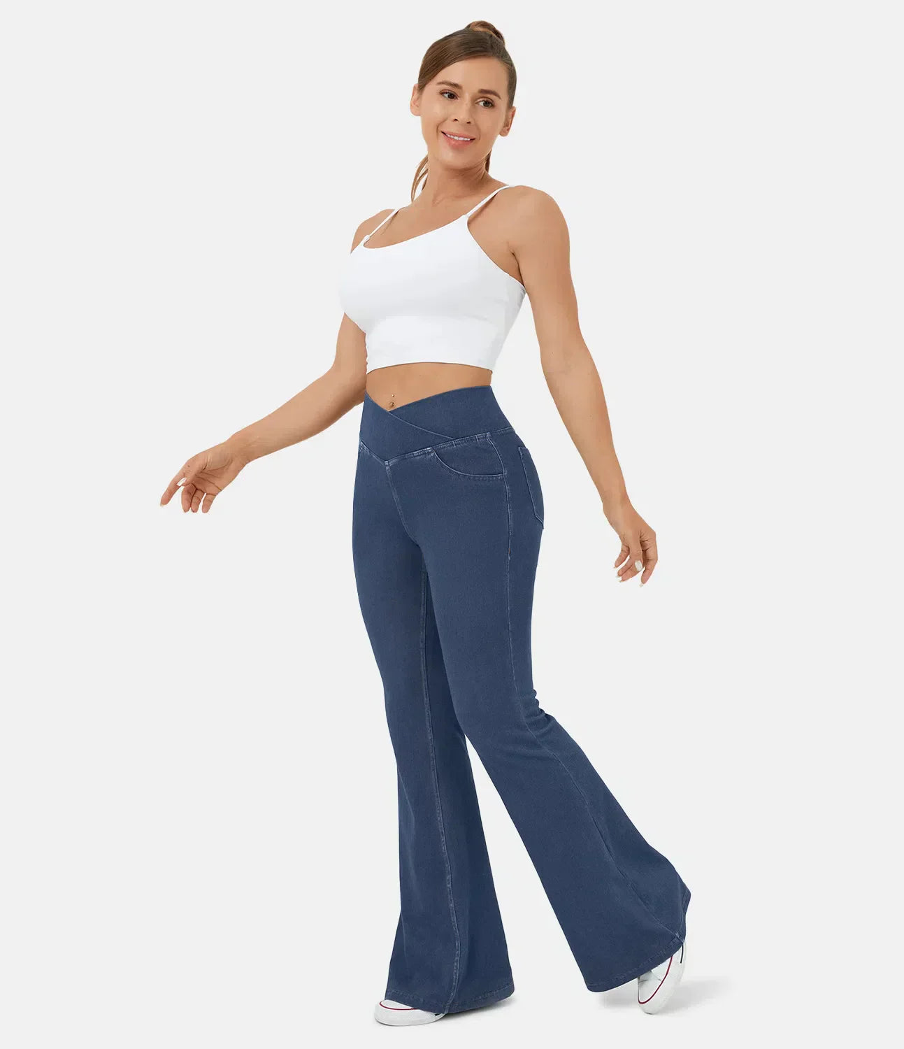 Out-Shine | Crossover jeans with high waist
