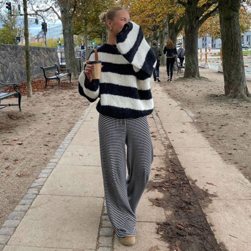 Out-Shine | Striped Comfort Pants for Women