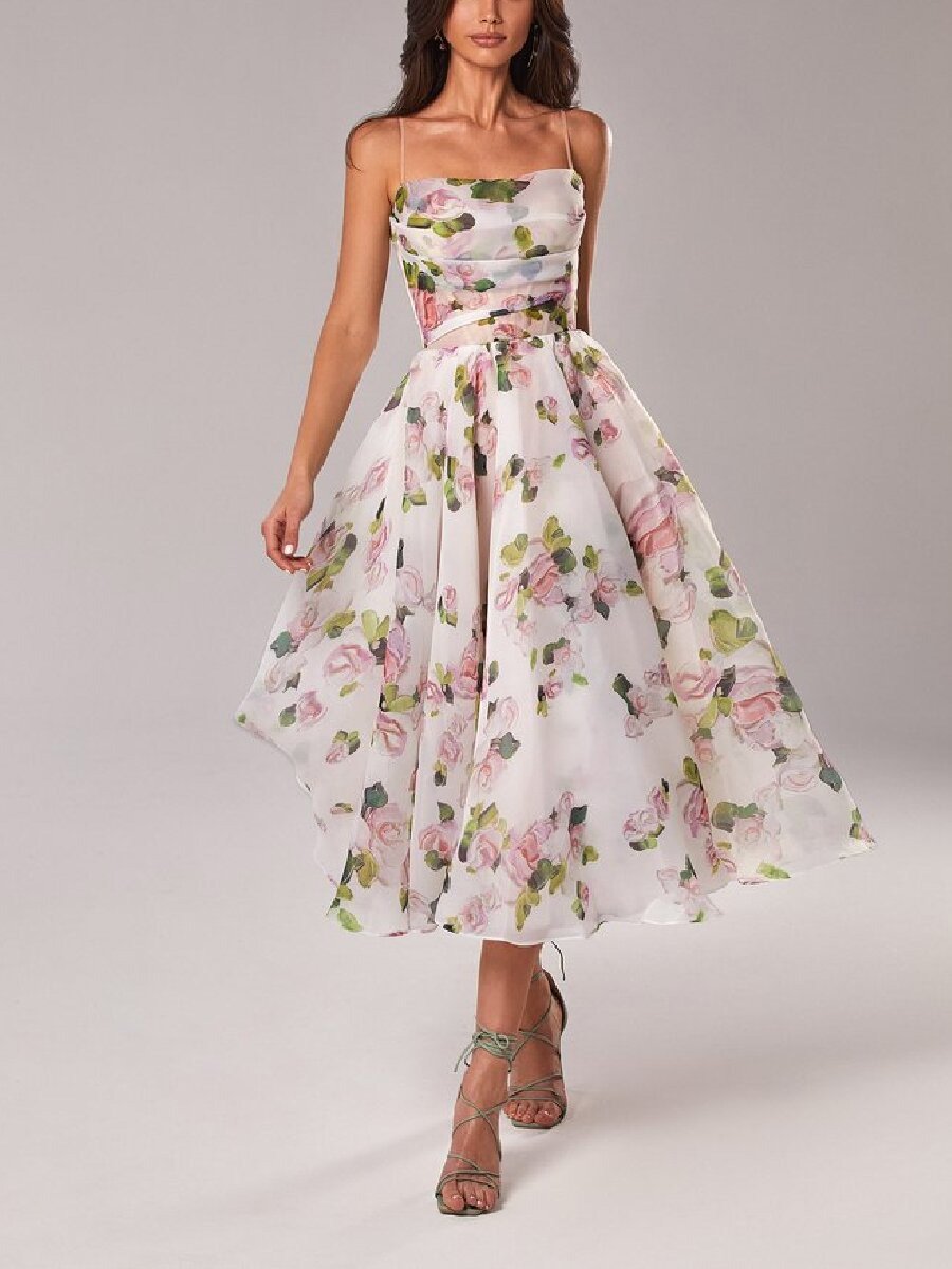 Out-Shine | Elegant Floral Printed Summer Dress