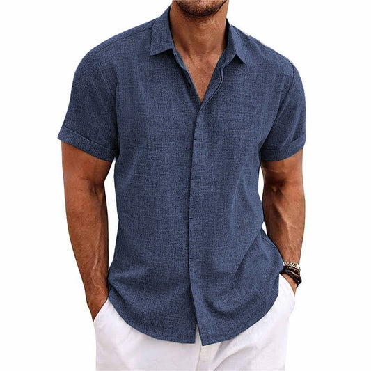 Out-Shine | Cotton Denim Short - sleeved Shirt