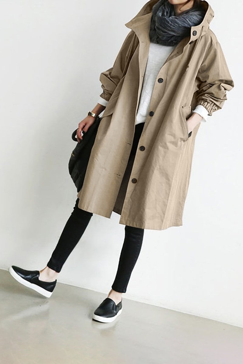 Out-Shine | Waterproof Trench Coat With Hood For Women