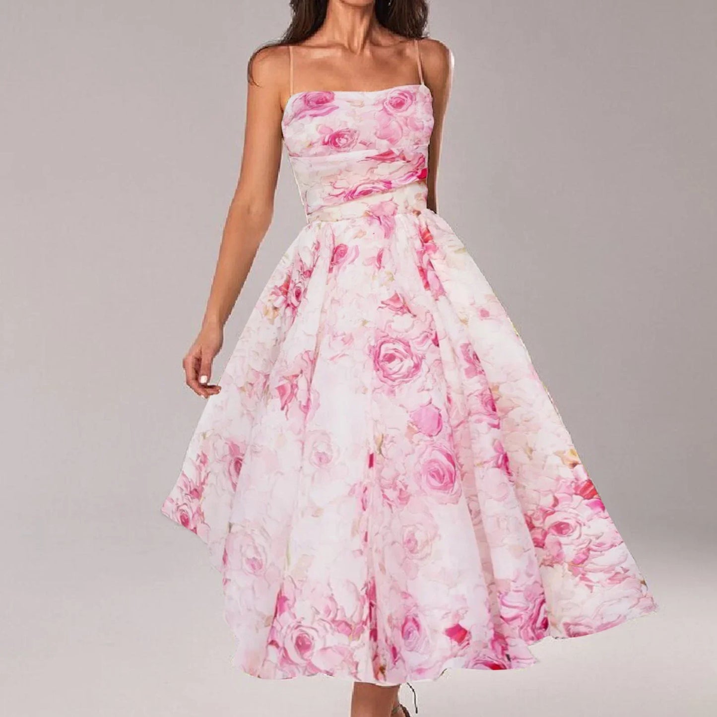 Out-Shine | Elegant Floral Printed Summer Dress