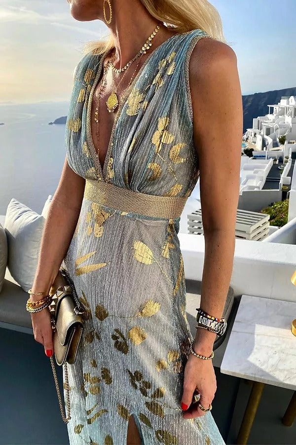 Deslumbra | Vestido largo con escote en V de Sunset Stories