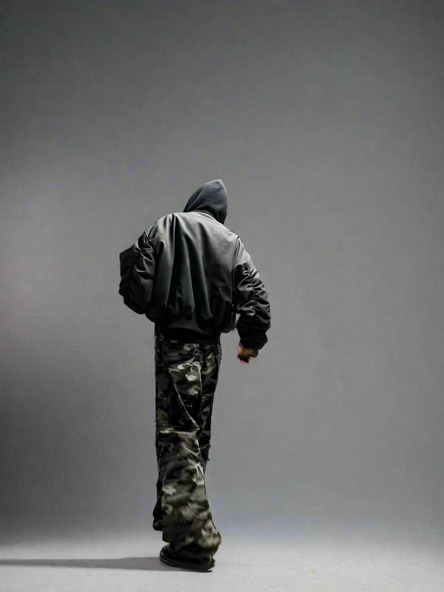 Out-Shine | Asymmetrical Faux Leather Oversized Jacket for Men