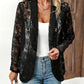 Out-Shine | Black blazer with lace