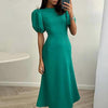 Out-Shine | Sleeve Waist Trimming Fashion Slim Long Dress