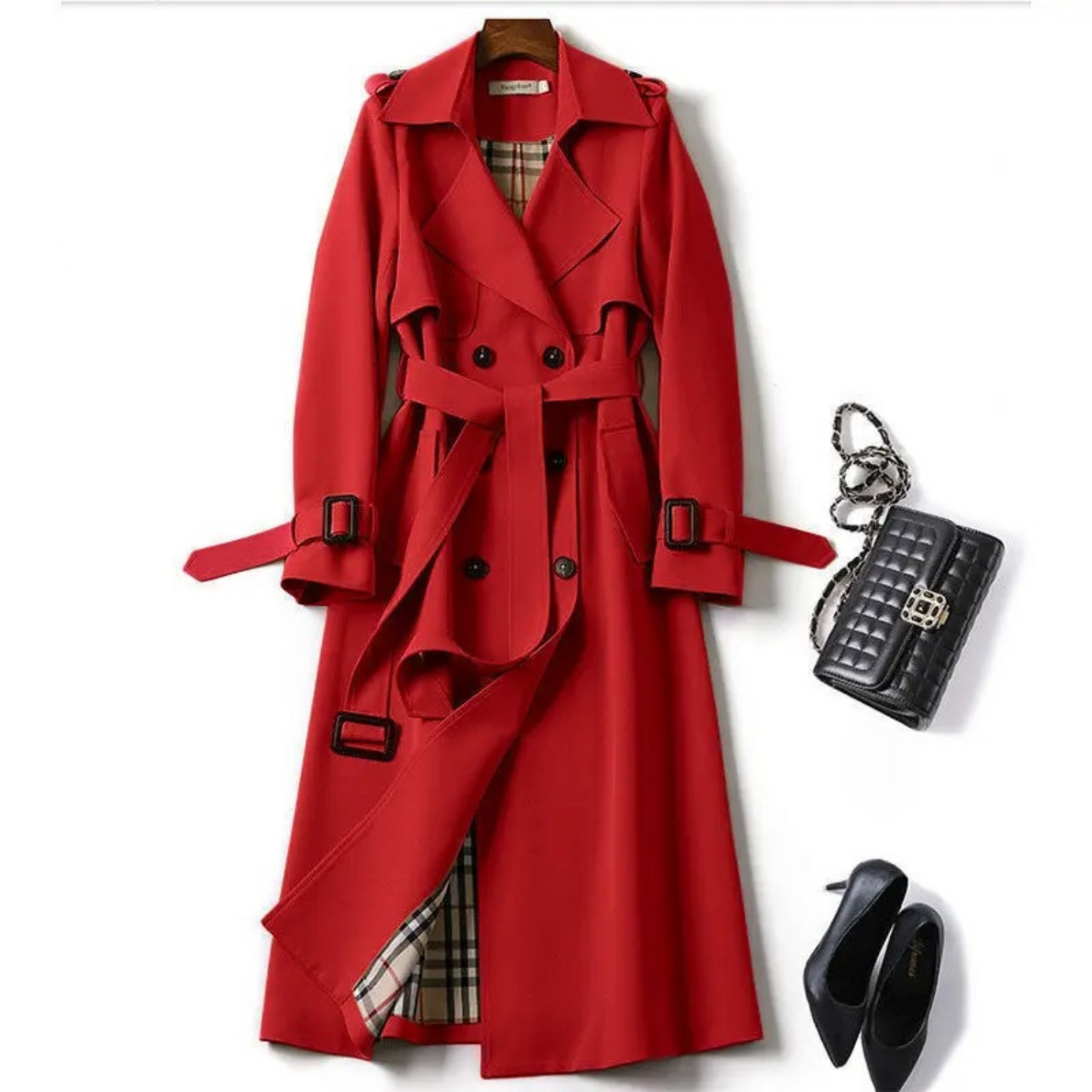 Out-Shine | Long Trench Coat With Belt