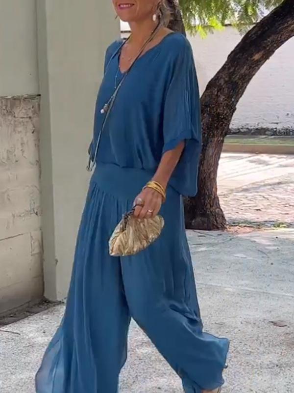 Out-Shine | Casual Chiffon Two-Piece Set for Women