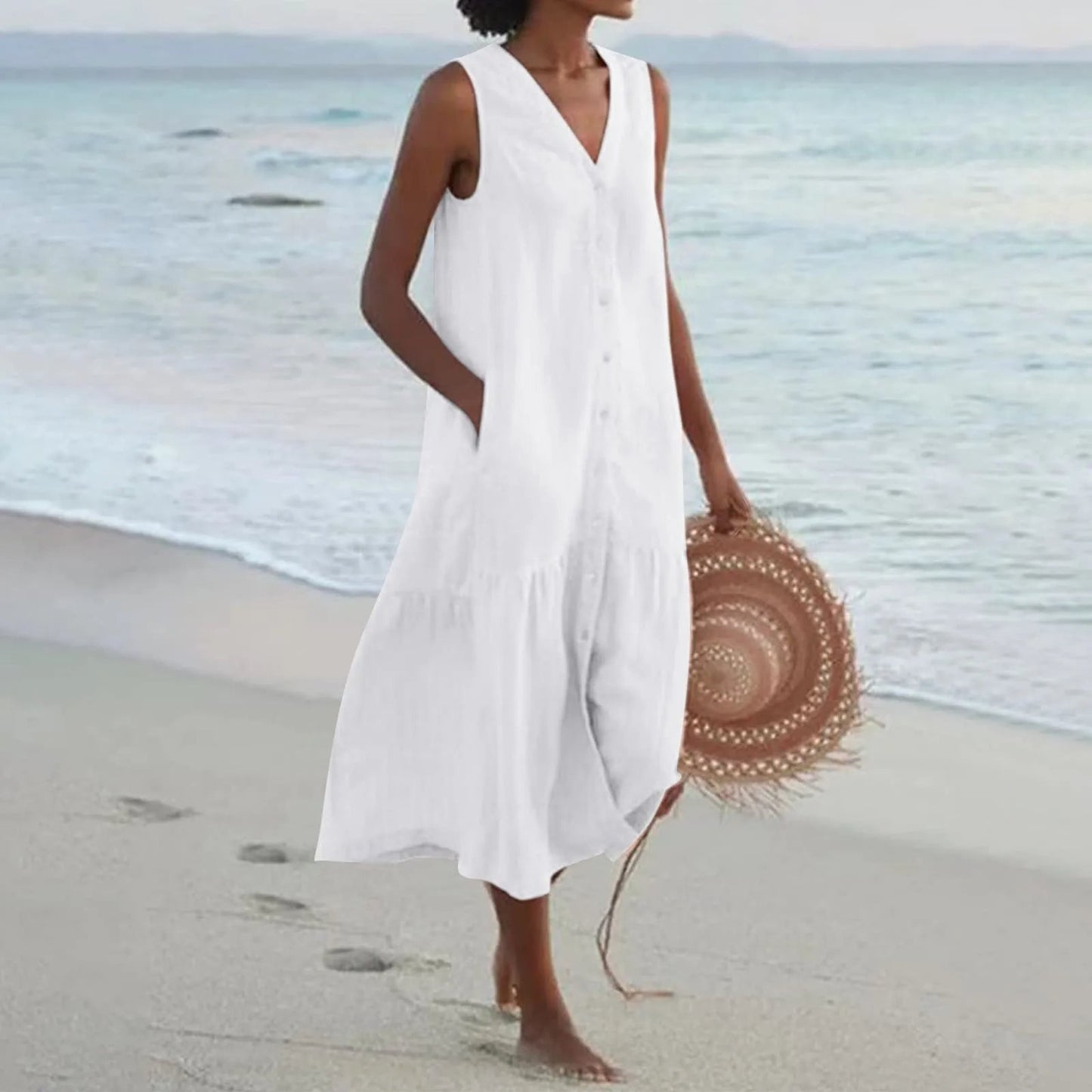 Out-Shine | Women's Comfortable Beach Dress Pastel