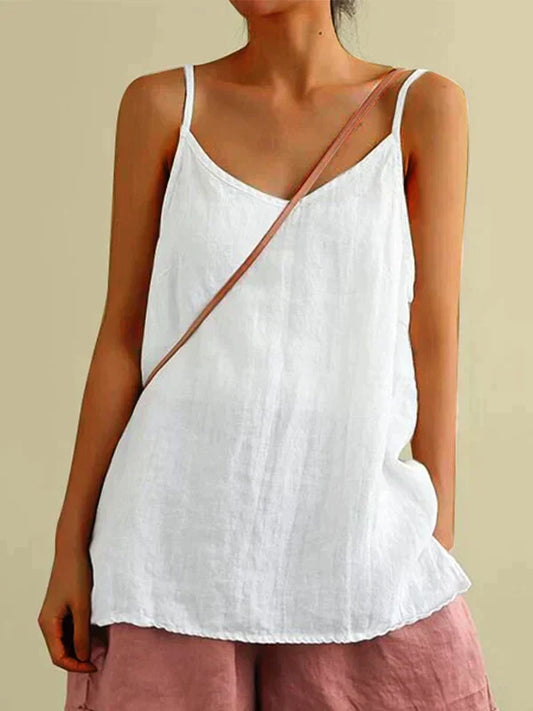 Out-Shine | Casual Summer Linen Sleeveless Blouse for Women