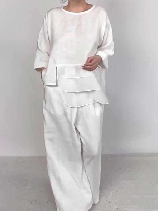 Out-Shine | Women's Plain Satin Three-Pieces Set