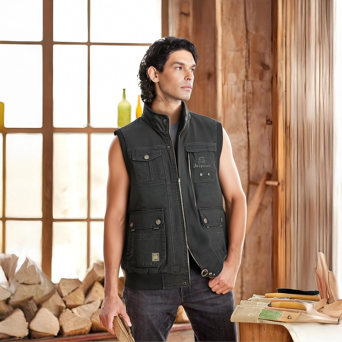 Out-Shine | Vintage Men's Waistcoat with Multiple Pockets