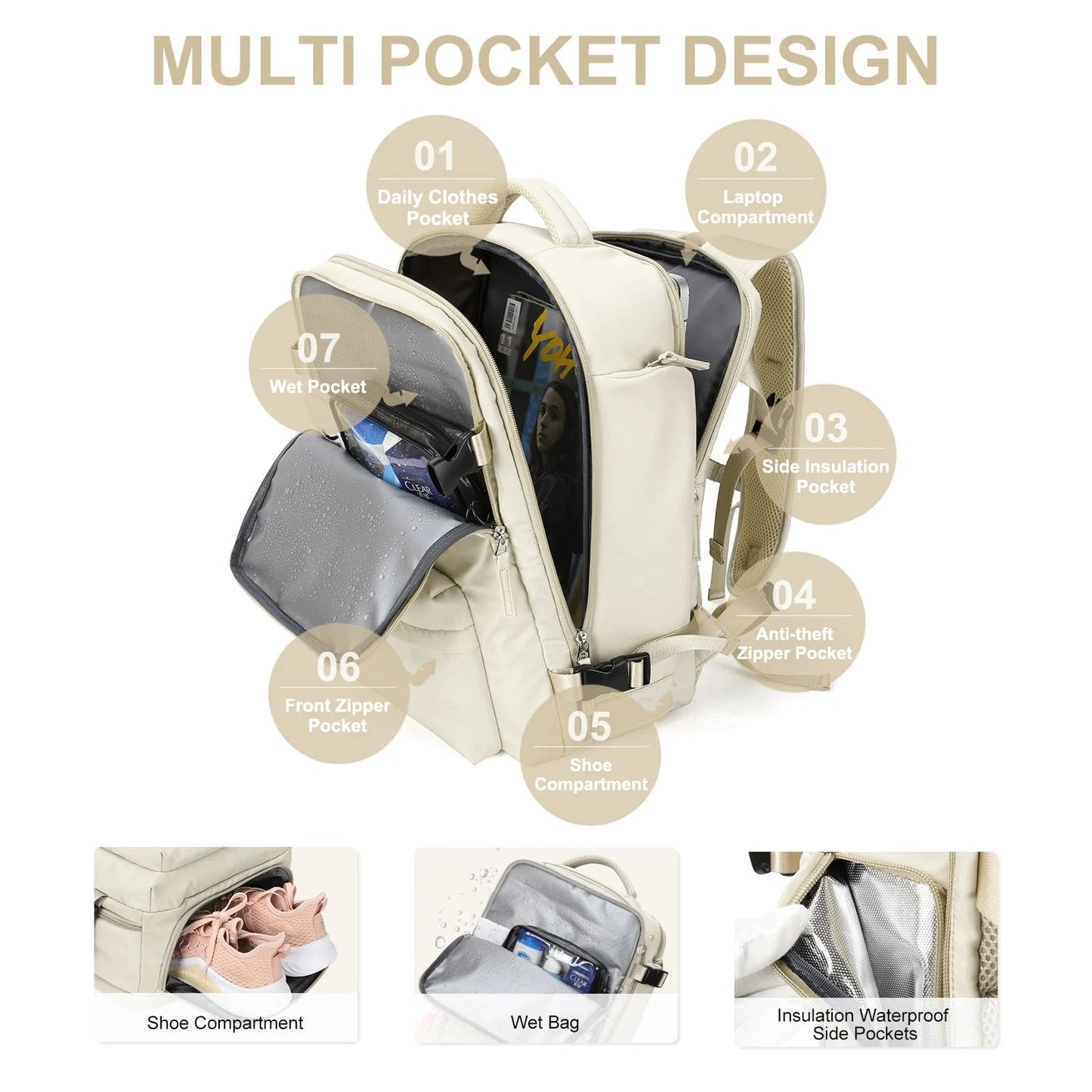 Out-Shine | Large Travel Waterproof Backpack