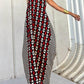 Out-Shine | Black - Beige Stripes, Long Dress