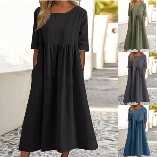Out-Shine | Casual Linen Cotton Dress