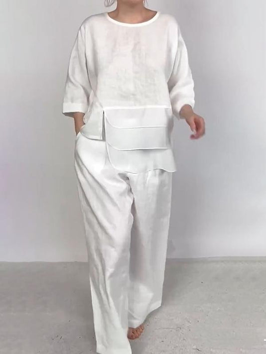 Deslumbra | Conjunto de tres piezas de satén liso para mujer 