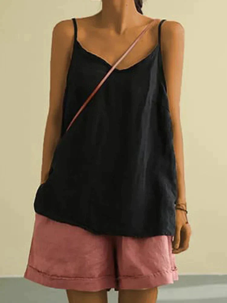 Out-Shine | Casual Summer Linen Sleeveless Blouse for Women