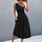 Out-Shine | Asymmetrical One Shoulder Smocked Waist Midi Dress