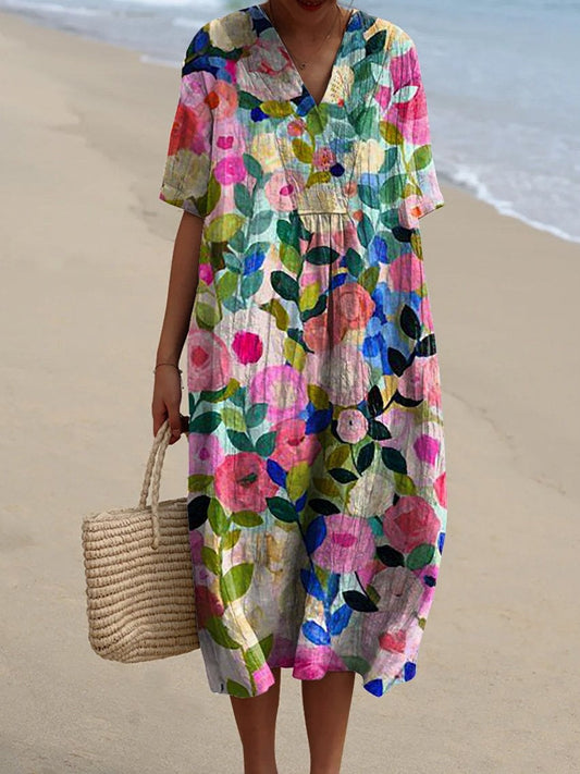 Out-Shine | Colorful Flowy Spring Dress