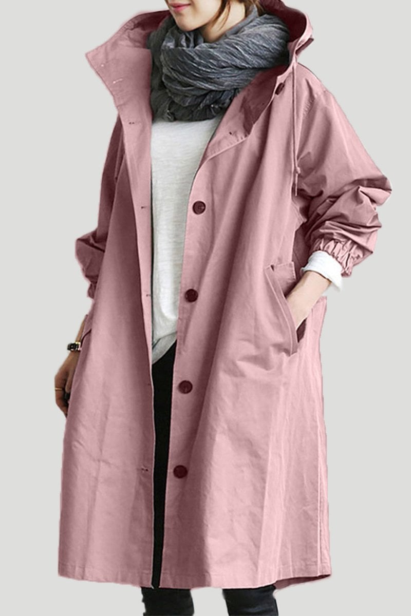 Out-Shine | Waterproof Trench Coat With Hood For Women