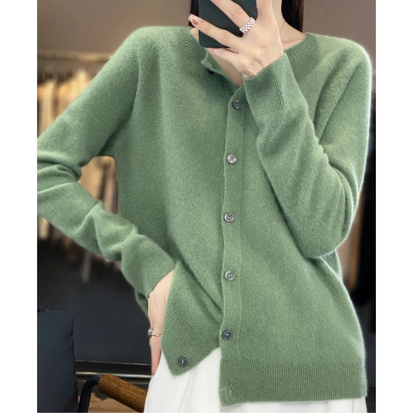 Out-Shine | Ladies Roundneck Cardigan Sweater
