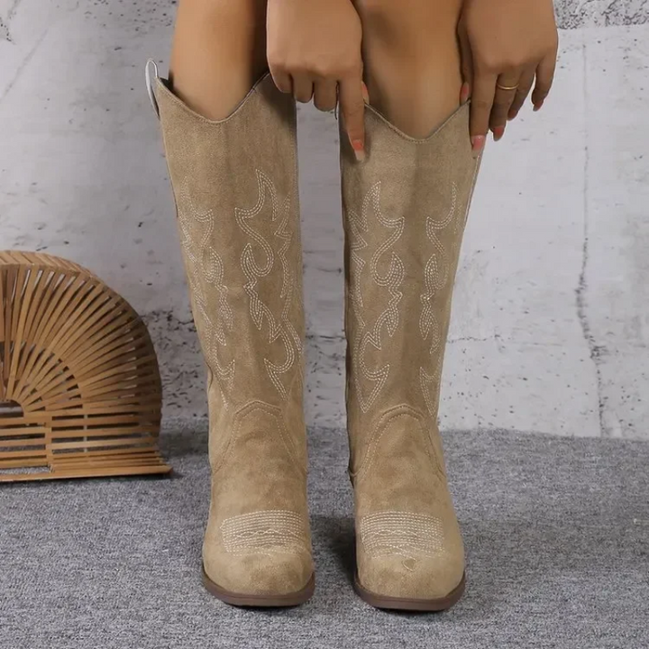 Out-Shine | Classic suede cowboy boots ladies