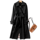 Out-Shine | Black trench coat for women