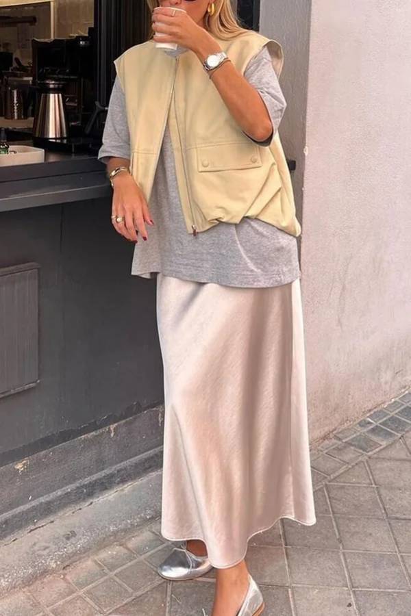 Deslumbra | Chaleco informal holgado sin mangas con bolsillos