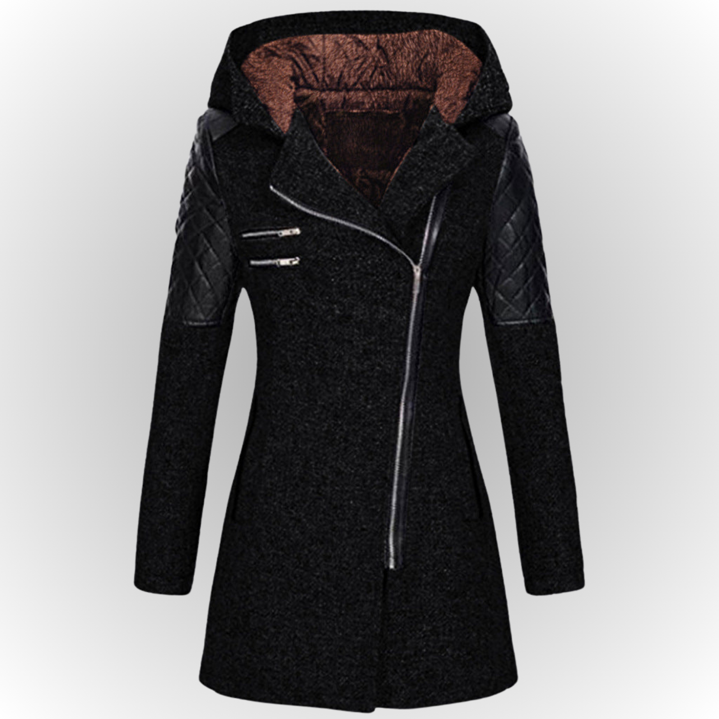 Out-Shine | Trendy Slanted Zip Jacket