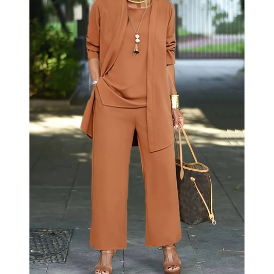 Out-Shine | Women's Long 3 Piece Cardigan Set Long Sleeves