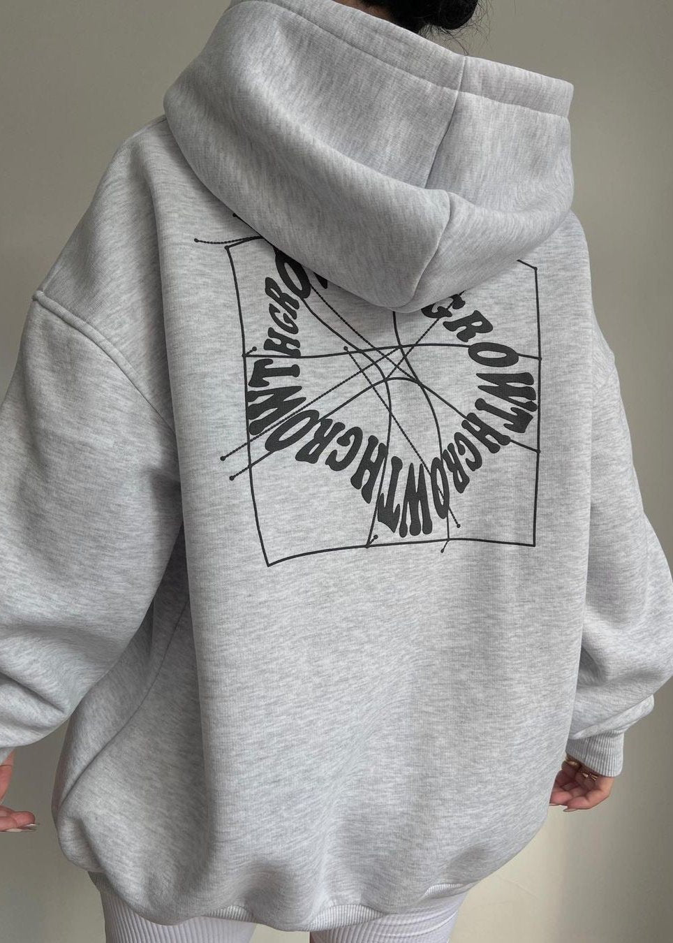 Out-Shine | Logo Hoodie Oversized Long Sleeve Comfort