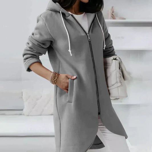 Out-Shine | Long hoodie with zipper