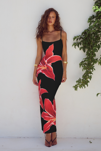 Out-Shine | Blossom Bodycon Dress with Floral Design