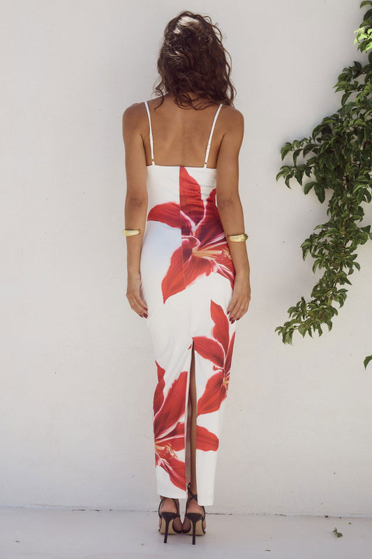 Out-Shine | Blossom Bodycon Dress with Floral Design
