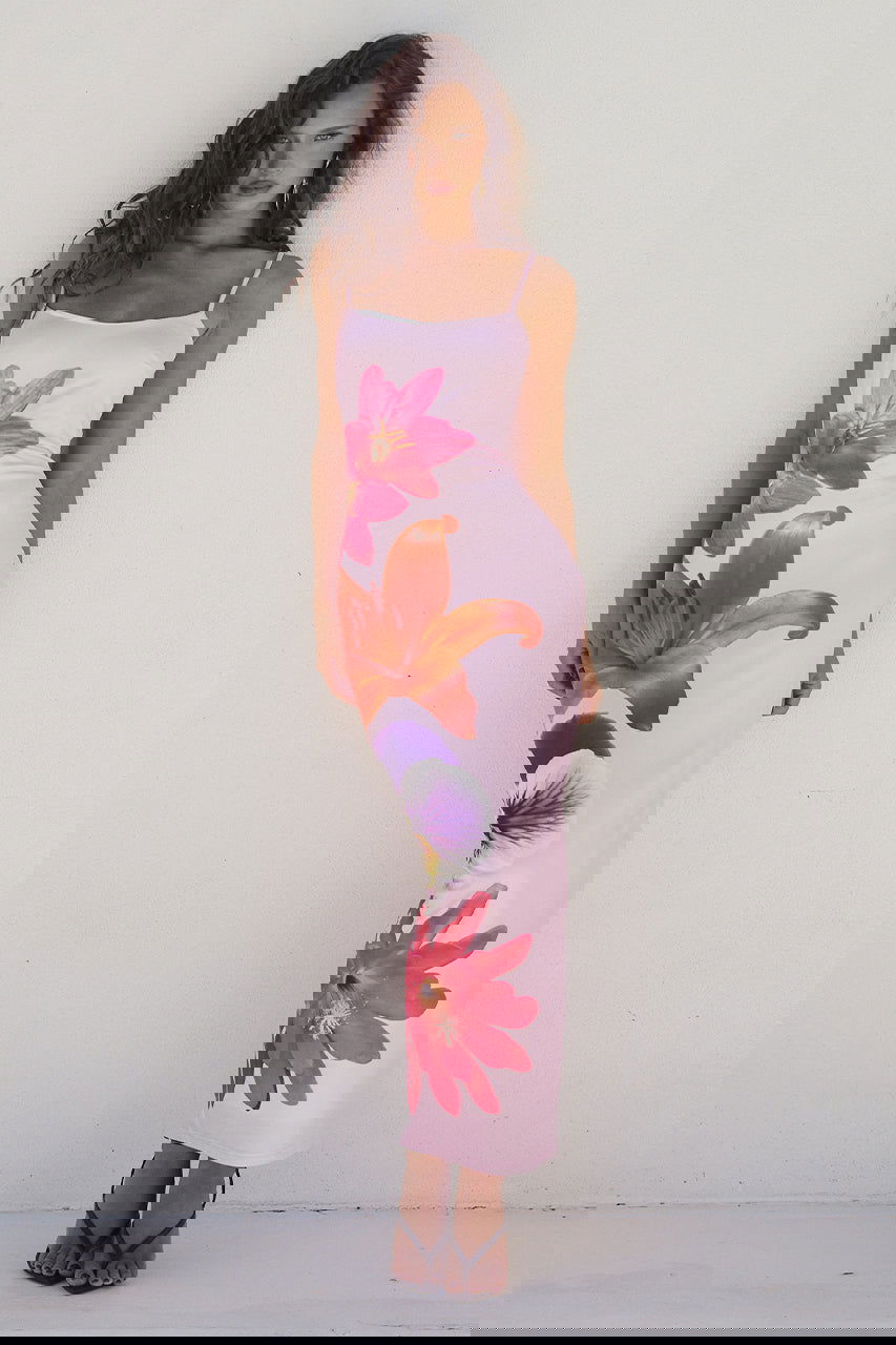 Out-Shine | Blossom Bodycon Dress with Floral Design