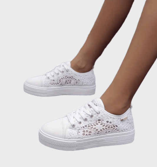 Out-Shine | Stylish Low Cut Lace Sneakers With Side Details And Secure Fit