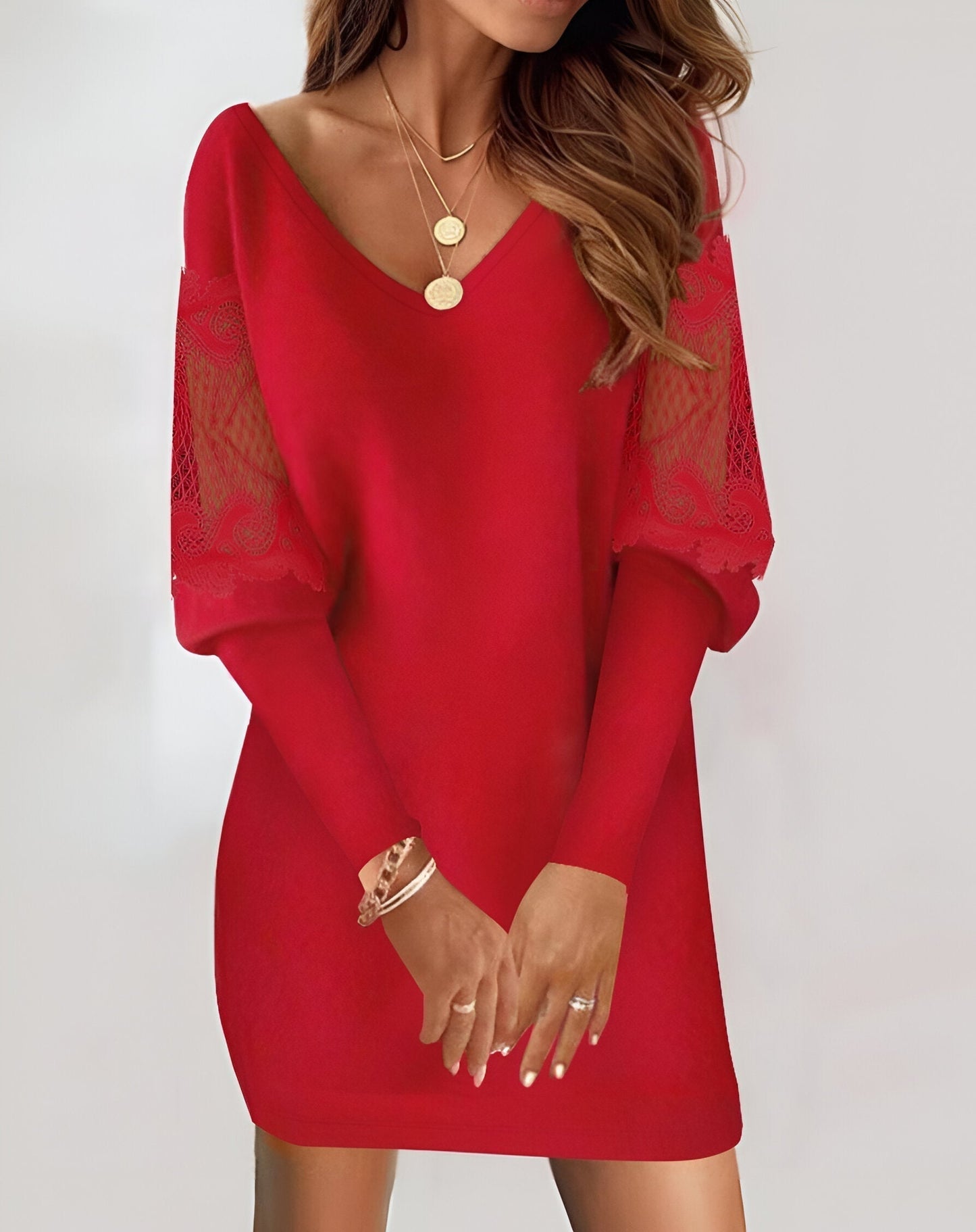 Out-Shine | Black long sleeve midi dress