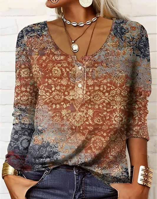 Out-Shine | Cotton Blend Casual Ethno Top