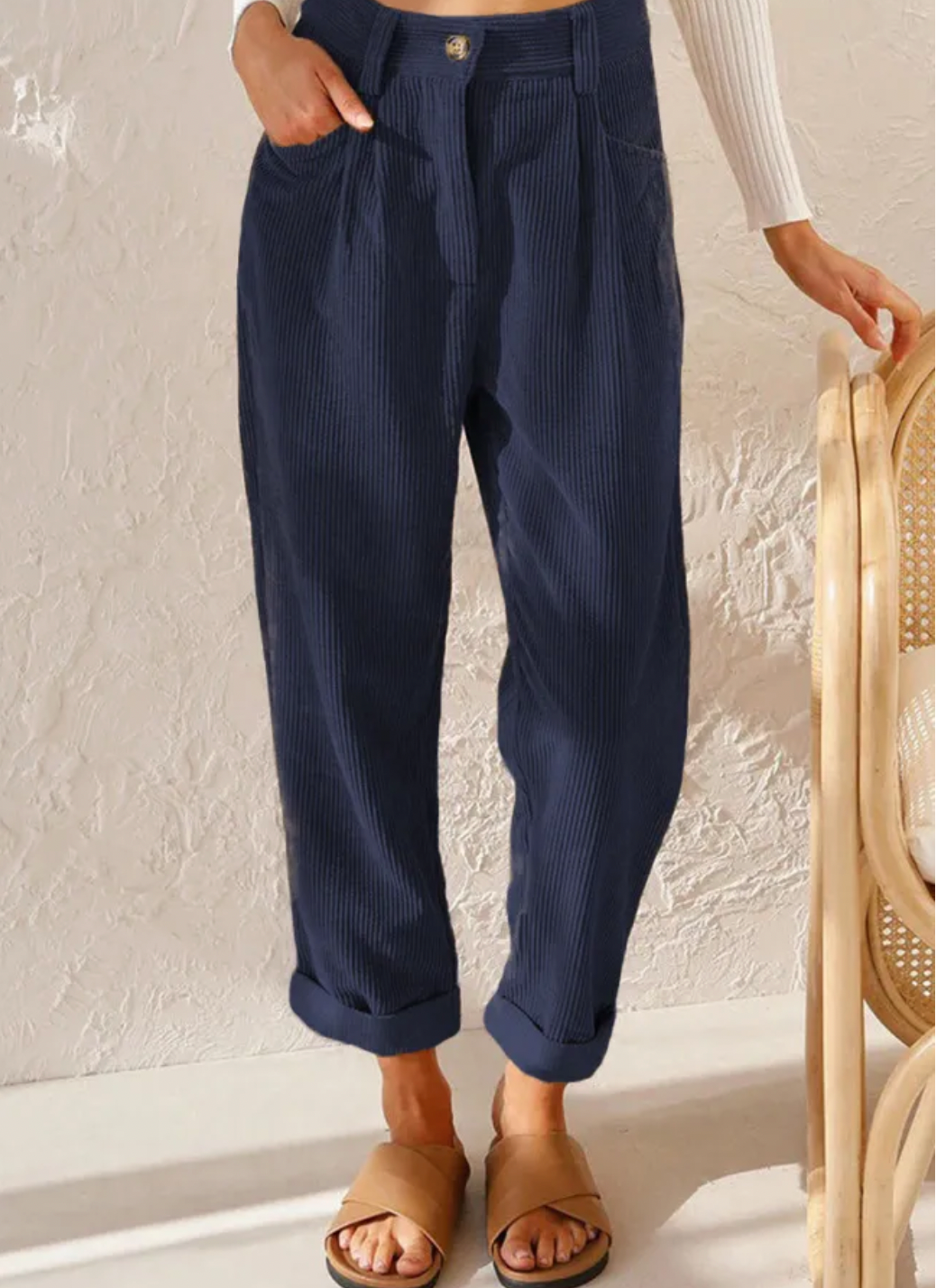 Out-Shine | Chic Corduroy Trousers Pants for Women