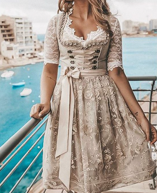 Out-Shine | Aline Unique Traditional Costume for Women with Apron and Blouse