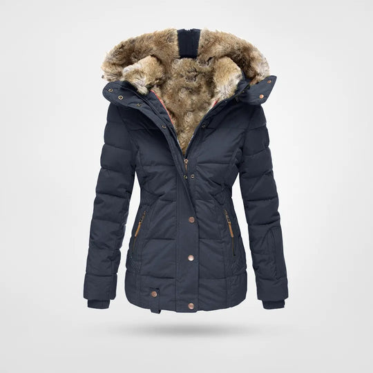 Out-Shine | Warm fashion winter jacket with lining and hood